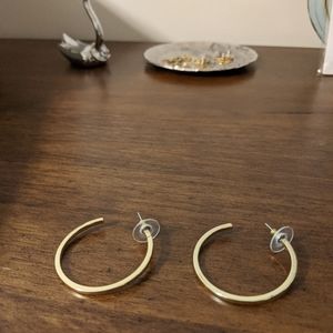J. Crew Gold Hoop Earrings - never worn